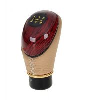 Autoright Type R Leatherette & Wooden Finished 5 Speed Manual Transmission Gear Beige Knob For Toyota Camry