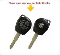 Autoright Silicone Key Cover Fit For Suzuki Ciaz, 2 Button Remote Key (black)