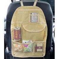 Autoright Car Back Seats Pockets Organiser / Multi-pocket Hanging Organiser Beige For Chevrolet Cruze