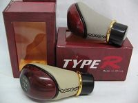 Autoright Type R Leatherette & Wooden Finished 5 Speed Manual Transmission Gear Beige Knob For Mahindra Verito