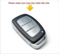 Autoright Silicone Car Key Remote Cover For Creta 3 Button Smart Key (black)