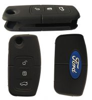 Autoright Silicone Key Cover For Ford Fiesta 3 Button Flip Key Cover