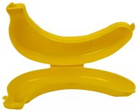 Kreative Kudie Banana Case Set Of 3 Food Container Storage For Fruit Banana - Plastic Food Storage  (Pack Of 3, Yellow)