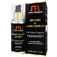 Man Arden Beard & Hair Serum - The Island Emperor (energizing Sport) - With Jojoba Oil & Vitamin E 50ml - Pack Of 2