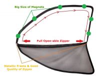 Premium Quality Foldable, Zipper & Magnetic Car Sun Shades/ Curtain For Ford Figo -set Of 4