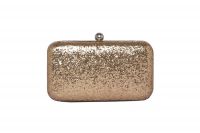 Rysha Gold Color Solid Pu Clutch For Women