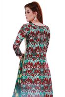 Biba Embroidered Salwar Suit with Dupatta Dress Material