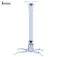 Jambar 3 Ft Projector Ceiling Mount Kit For Led/ Lcd/ Dlp Projector Heavy Weight Capacity 1.5 Ft Adjustable