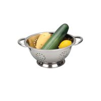 A-plus Set Of 2 Stainless Steel Twin Handled Deep Colander - Size 24 Cm