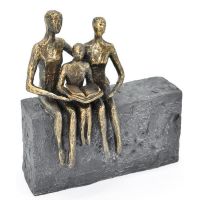 Antique Look Family Sitting On Wall Home Decoration Show Piece