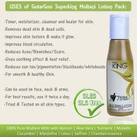 Gutargoo Super King Multani Mitti Lotion Pack With 7-herbal Extracts & Saffron,(sles Sulfate Free), 120ml (pack Of 3)