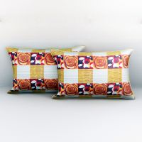 Indiana Home Abstract Cotton Yellow Colour Double Bed Sheet With 2 Pillow Cover (code - Elg1017)