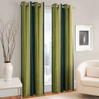 Dolly Handloom Polyester Door Curtain 213 Cm Pack Of 2 (plain Green)