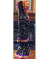 Designer Black Georgette   Net With Sequence   Embroidery Work Saree