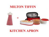 Milton Carry Double Decker Food Dabba Lunch Tiffin Kitchen Apron Cotton.