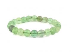 Green Fluorite Crystal 8 Mm Stretch Bracelet For Reiki Healing - ( Code - GRNFLRTBR )