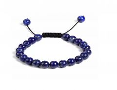 Lapis Lazuli Crystal 8 Mm Adjustable Bracelet For Men And Women Reiki Healing ( Code LAPISDORIBR )