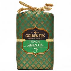 Golden Tips Peach Green Tea - Brocade Bag, 100g - Food & Beverages