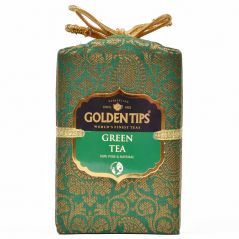 Golden Tips Pure Green Tea - Brocade Bag, 100g - Food & Beverages