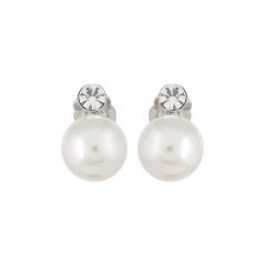 Firstblush Diva Style Oxidised Silver And Pearl Clip On Earrings Firstblush Diva Style Clip On Earrings For Non Pierced Ears Unpierced Code