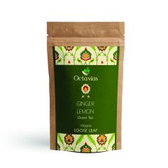 Octavius Lemon & Ginger Classic Green Tea Low Caffeine, High Anti-oxidants-100 Gms - Tea