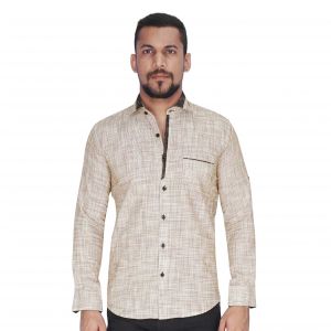 Sting Blue Solid Slim Fit Half Sleeve Cotton Casual Shirt For Men
