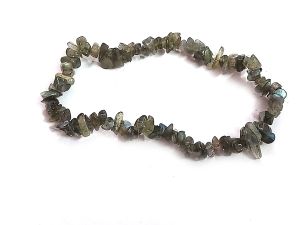 Jewellery - Natural Labradorite Chip Crystal Stretch Bracelet For Men And Women ( Code LABCHIPBR )
