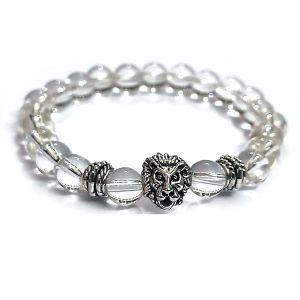 Jewellery - Lion Head Protection Charm Crystal Bracelet For Men And Women