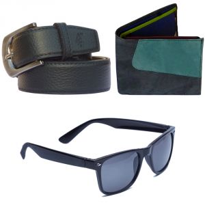 Sondagar Arts Latest Leather Belt Wallet Glares Combo Offers For Men