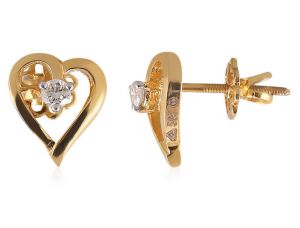 11 Diamonds Heart Shaped Real Diamond Earrings Lle15 Online Sheetal Diamonds0 10tcw Clic Looking Brilliant Cut Diamond Heart Shape Earring E0285 14k