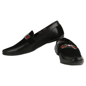 ex0017bk1. exotique style black faux leather casual shoes