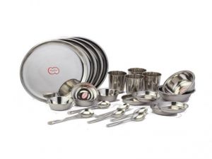 Dhanlaxmi Stainless Steel 24 PCs Dinner Set