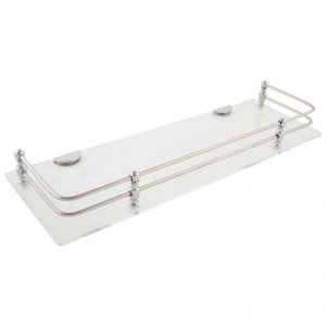 Bathroom Shelves Online Best Price In India Bathroom Shelves Horseway White Clear Acrylic And Stainless Steel Railing Wall Shelf