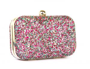 Silver Clutch Online At Best Price In India Rysha Silver Pu Checkered Pattern Box Clutch For Womens Ry1002