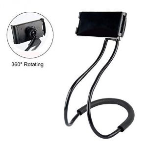 Gadgetbucket Lazy Bracket Phone Holder Rotating Smart Mobile Phone Mount Stand (Black)