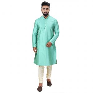 Men's Wear - Limited Edition Cotton Silk Regular Fit Self Design Kurta Pajama ( Code - Akakkuset0053)