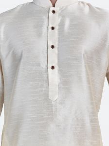 Kurta Sets (Men's) - Limited Edition Cotton Silk Regular Fit Self Design Kurta Pajama ( Code - Akakkuset015)
