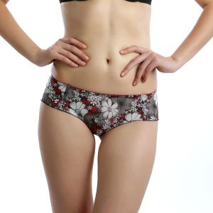 Cloe Set Of 2- Printed Stretch Briefs In Black And Red PN0136Q59