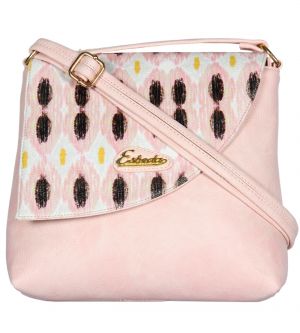 Esbeda Light Pink Color Graphic Print Pu Synthetic Women's Slingbag