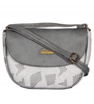 ESBEDA Light Grey Color Graphic Print Sling Bag For Womens_1659