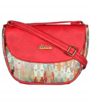 Buy Esbeda Red Color Graphic Print Sling Bag For Womens online