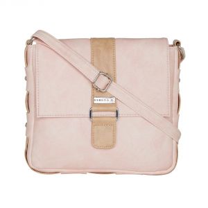 Buy Esbeda Light Pink Color Solid Drymilk Slingbag For Women online