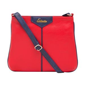 Buy Esbeda Red Color Solid Pu Synthetic Material Slingbag For Women online