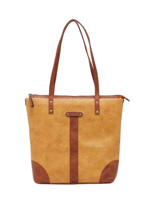 Buy Esbeda Tan-Rust Solid Pu Synthetic Fabric Handbag For Women online