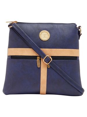 Buy Esbeda Dark Blue Color Solid Pu Synthetic Material Slingbag For Women online