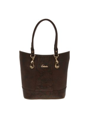 Buy Esbeda Brown Solid Pu Synthetic Material Handbag For Women-1981 (code - 1981) online