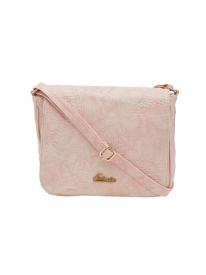 Buy Esbeda Pink Textured Pu Synthetic Material Slingbag For Women online