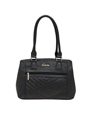 Buy Esbeda Black Solid Pu Synthetic Material Handbag For Women online
