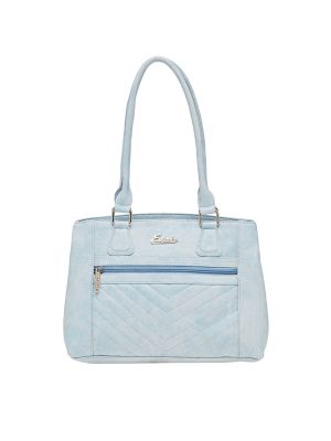 Buy Esbeda Blue Solid Pu Synthetic Material Handbag For Women online