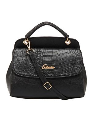 Buy Esbeda Black Solid Pu Synthetic Material Handbag For Women online